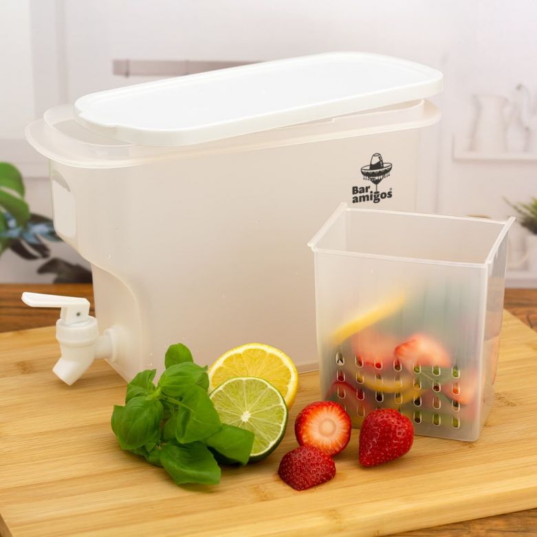 Fruit Infusing Water Dispenser Container with Tap (3.5 Litre)