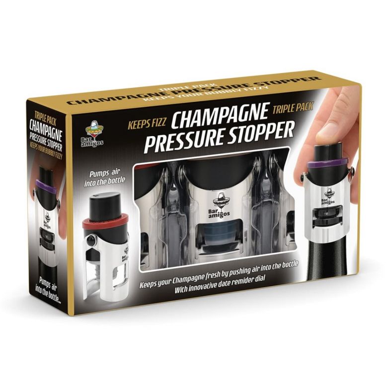 Bar Amigos Triple Pack Champagne Pressure Stopper