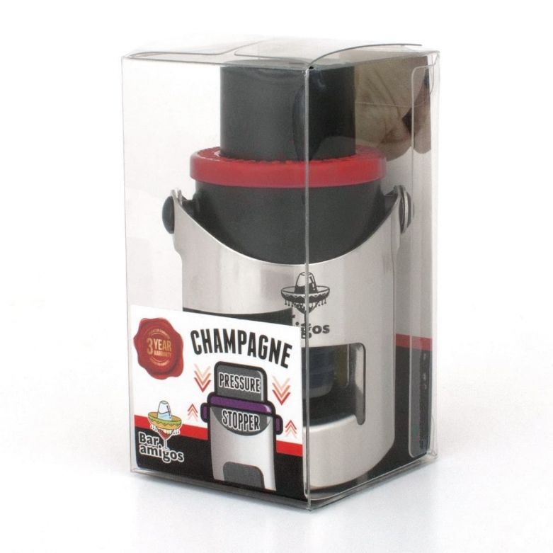 Bar Amigos Champagne Pressure Stopper (Red)