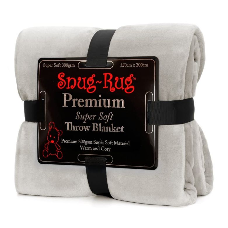 Snug-Rug Premium Throw Blanket (Pebble Grey)