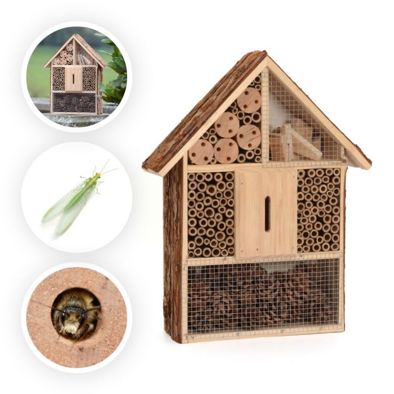 Large Natural Wood Bark Insect Bug Bee Hotel