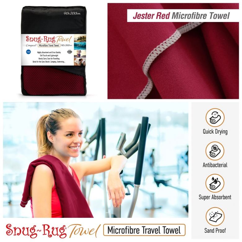 Snug-Rug Microfibre Towel (X-Large) (Jester Red)