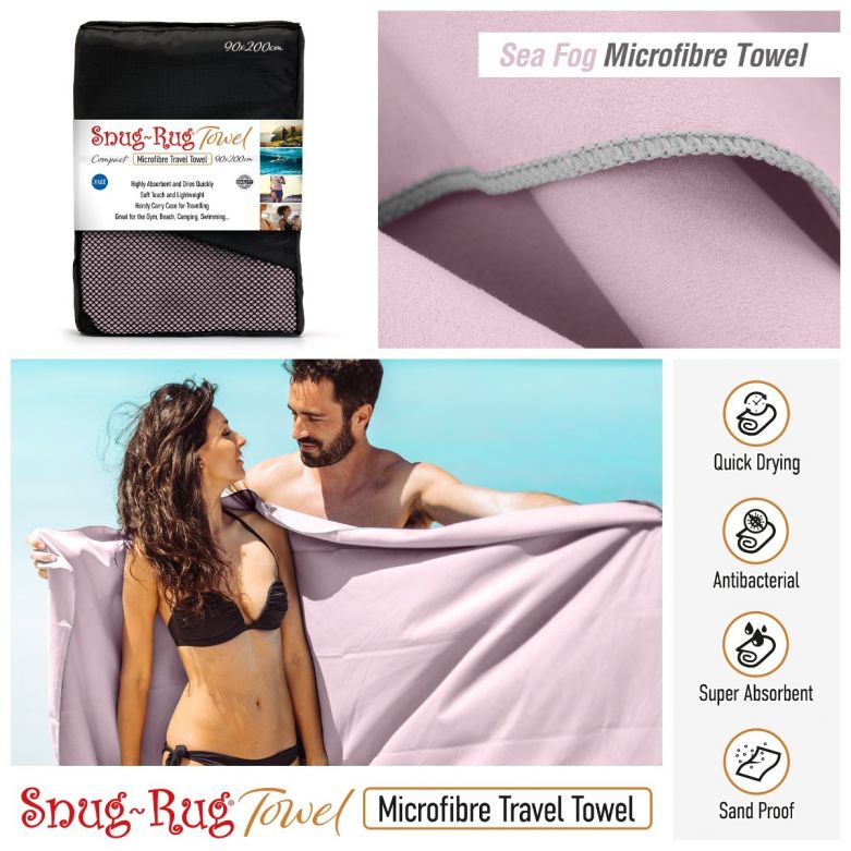Snug-Rug Microfibre Towel (X-Large) (Sea Fog Mauve)