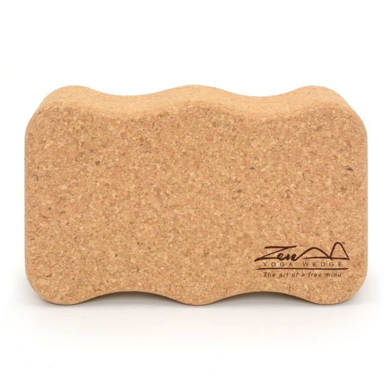 Zen Yoga Wedge™ Cork Block/Brick (Onda)