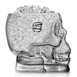 Final Touch Glass Skull Bucket Filled with Ice