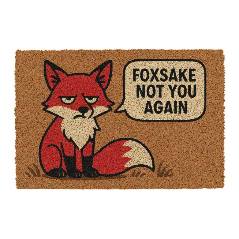 Foxsake Not You Again Fox Novelty Doormat 60 x 40cm
