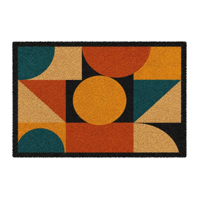 Geometric Colours Coir Doormat (60 x 40cm)