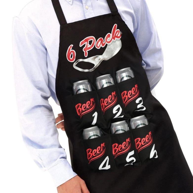 Bbq 6 Pack Beer Apron