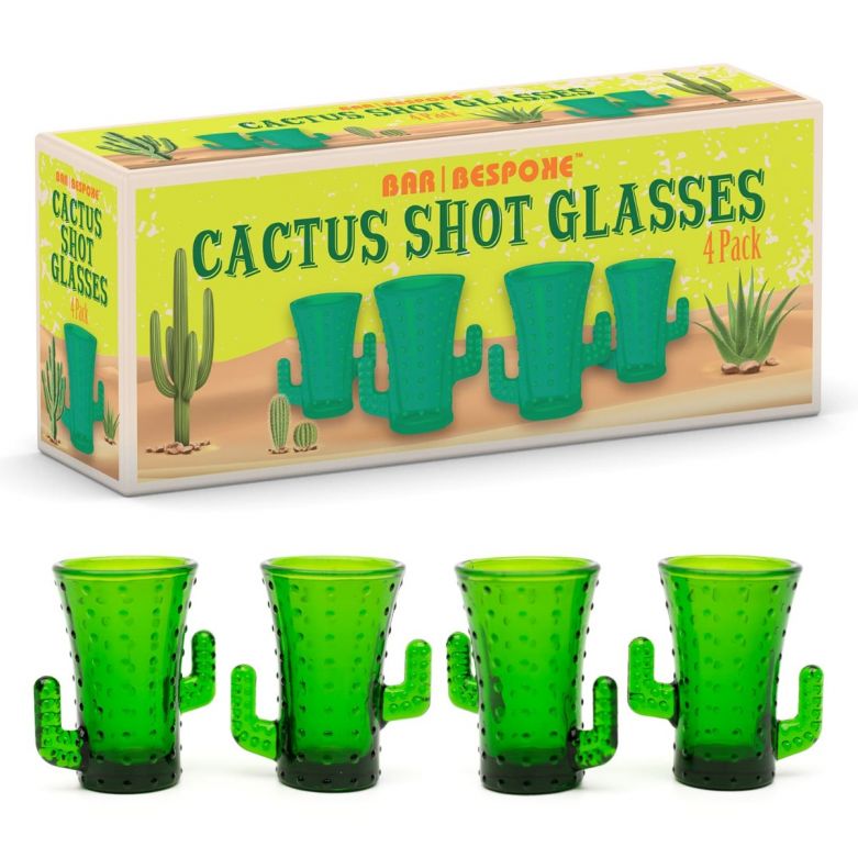 Bar Bespoke Cactus Shot Glasses (50ml) (Pack of 4)