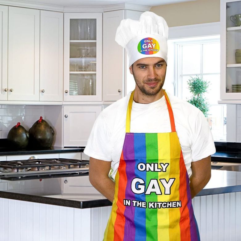 Only Gay in the Kitchen Apron & Hat