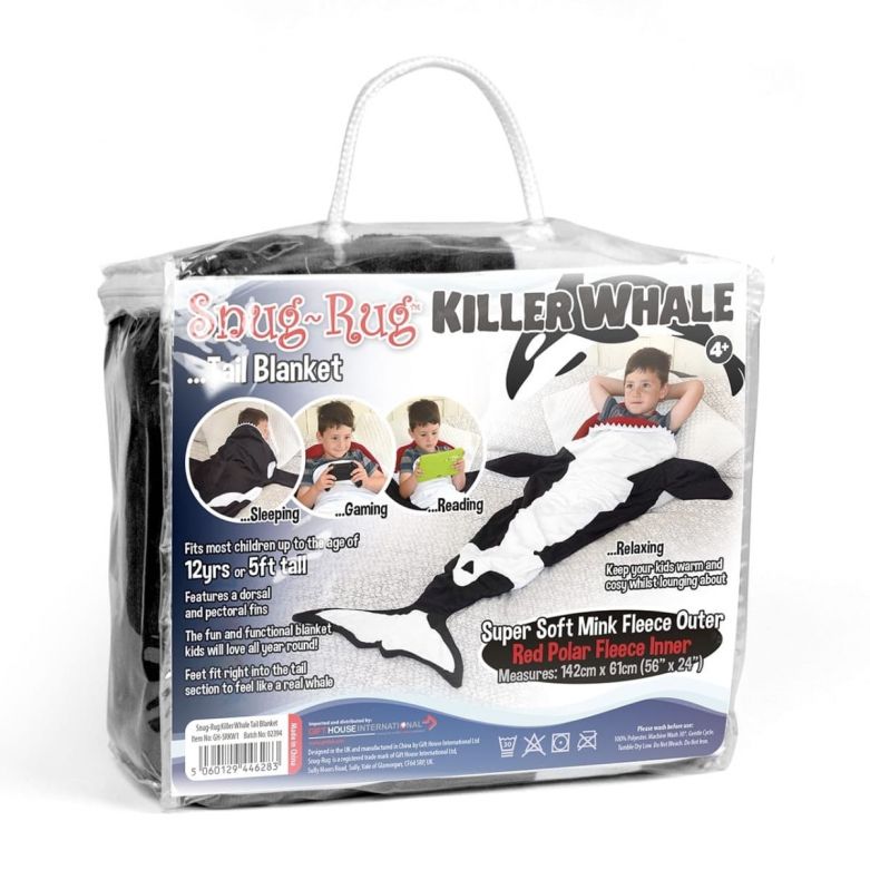 Snug-Rug Killer Whale Tail Blanket