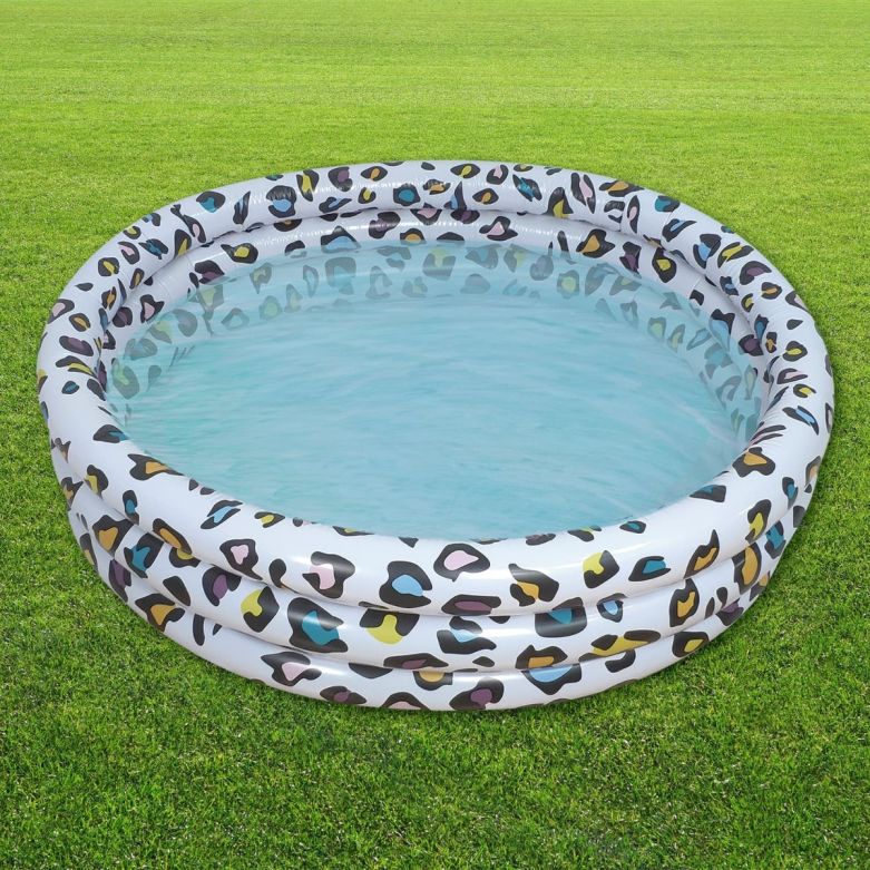 Kids Inflatable Leopard Print Paddling Pool