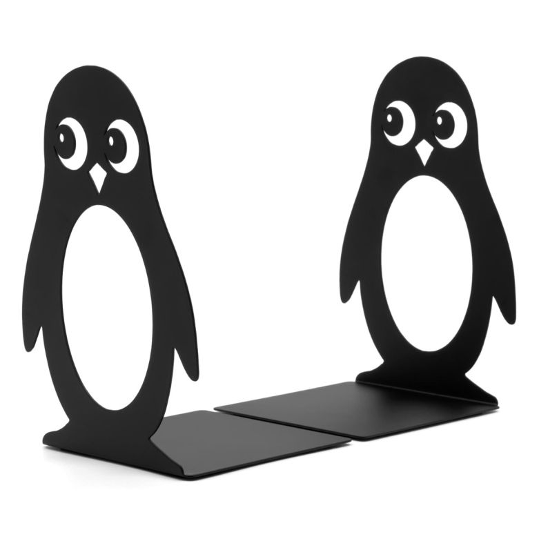 Set of 2 Metal Bookends - Penguin