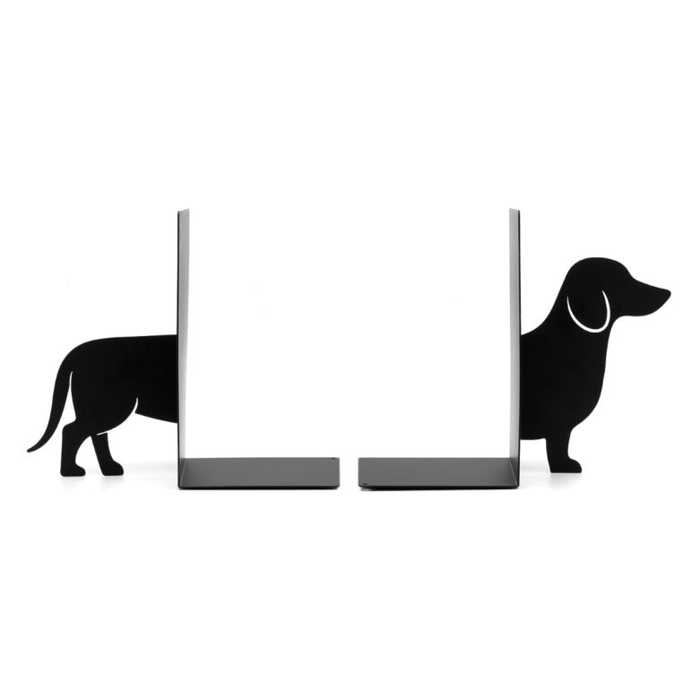 Set of 2 Metal Bookends - Sausage Dog