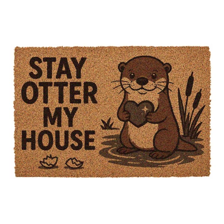 Stay Otter my House Otter Novelty Doormat 60 x 40cm