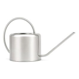 Galvanised Metal Indoor Watering Can 1.9L (Silver Chrome)