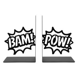 Set of 2 Metal Bookends - Comic Bam Pow