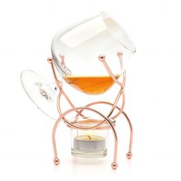 Bar Amigos Brandy Warmer Set (400ml Snifter with Copper Stand)