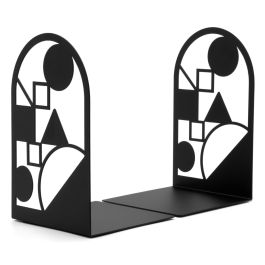 Set of 2 Metal Bookends - Geometric