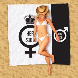 Giant His and Hers Microfibre Beach Towel