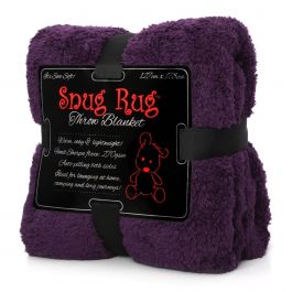 Snug-Rug Sherpa Throw Blanket (Purple)