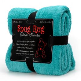 Snug-Rug Sherpa Throw Blanket (Teal)