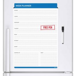 Weekly Planner & Dry Wipe Pen (A3 Magnetic Fridge Board)