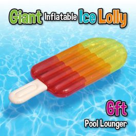 Giant Inflatable Ice Lolly Lounger  (Transparent) Red, Yellow, Orange