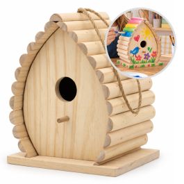 Paint Your Own Natural Wood Bird House with (32mm Hole)