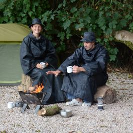 Slate Grey Snug-Rug Outdoor Blanket with Sleeves