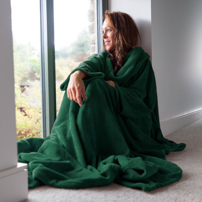 Snug Rug DELUXE Sleeved Blanket RACING GREEN